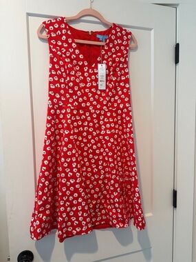 Draper James Red Floral Fit-and-Flare' Dress